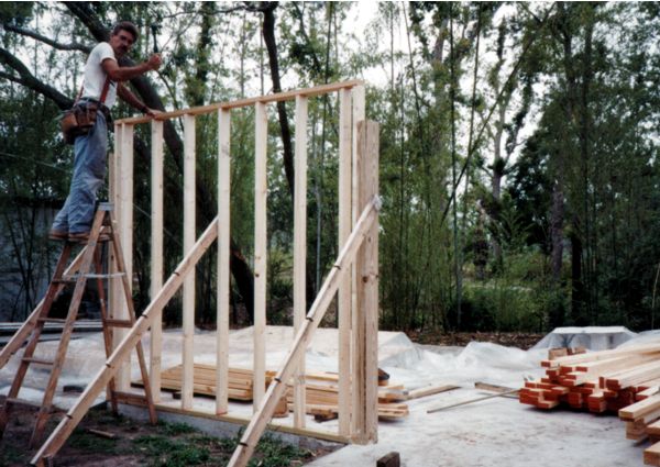 Start of new garage - 1990