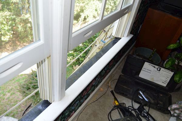 Window sill repair.